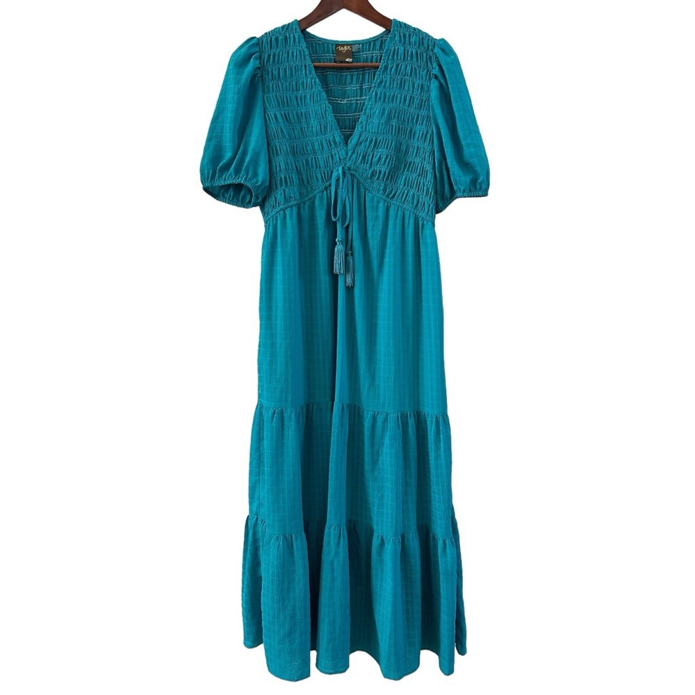 Taylor Smocked Tiered A Line Maxi - Picture 4 of 4
